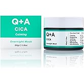 Q+A Cica Overnight Face Mask (50g), Calming, Hydrating and Barrier-Strengthening Face Care, Sleeping Mask for Sensitive, Stressed and Dry Skin, With Centella Asiatica, Vegan Skincare