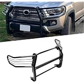 POWECHOX Bumper Brush Grill Guard Protector Compatible with Toyota Tacoma Limited/Nightshade/SR5/SR/TRD Off-Road/TRD Pro 2016 2017 2018 2019 2020 2021 2022 2023 Models, Steel Alloye, Black