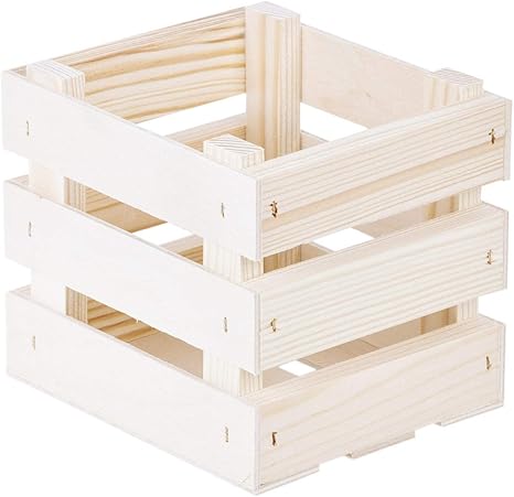 Caja de madera, 14 x 12 x 12 cm, 2 listones, 1,3 litros, para fruta: Amazon.es: Hogar