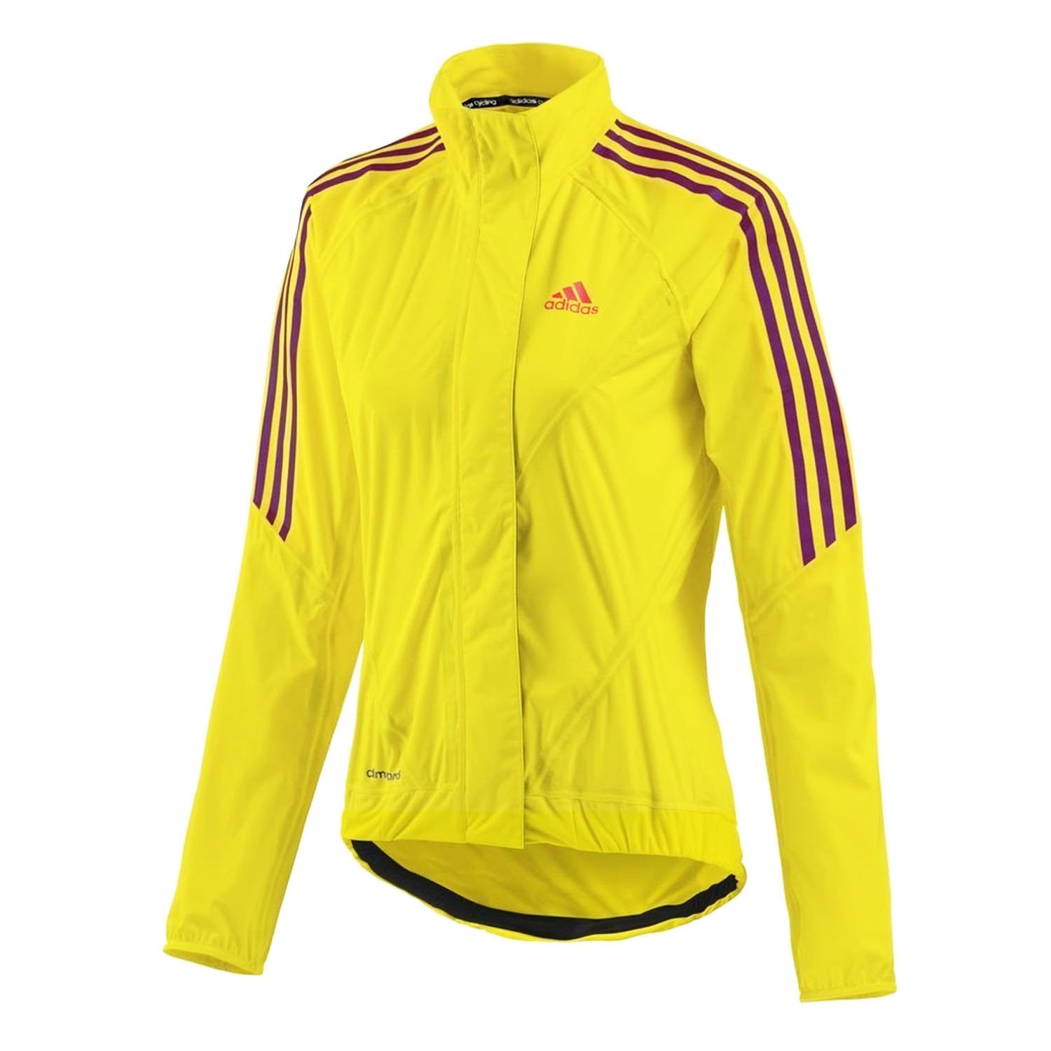 adidas Ladies Tour Rain Cycling Jacket Yellow Z39432 (Medium) Amazon