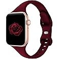 Acrbiutu Thin Slim Band Compatible with Apple Watch 38mm 40mm 41mm 42mm 44mm 45mm 46mm 49mm, Replacement Soft Silicone Sport Strap Wristbands for iWatch Series 10/9/8/7/6/5/4/3/2/1 Ultra SE Women Men