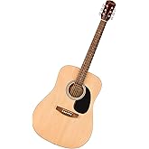 Fender FA-25 Dreadnought Acoustic Guitar, Beginner Guitar, with 2-Year Warranty, Includes Free Lessons, Natural