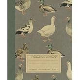Composition Notebook: Beautiful Vintage Wild Ducks Illustration Book For Notes. Perfect Gift For Animals Lovers