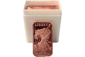 One (1) Ounce Walking Liberty Copper Bar by Unique Metals | Pack of 20 | .999 Fine Copper | Made in The USA
