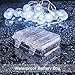 Battery Operated String Lights, DecorNova 9.8 Feet 15 LED Crystal Ball String Lights with Waterproof 3 AA Battery Case & 8 Lighting Modes for Indoor Outdoor Decorations, Cool White