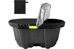 MQLD Rubermaid 100 Gallon Waterproof Stock Tank Cover with Zipper, Rectangular Cold Plunge Oval Ice Bath Tub Horse Livestock Water Trough Insulated Cover for Outdoor Polar Protector 100 Gal Hot Tub