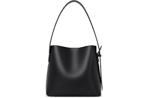 BOSTANTEN Bucket Bag Vegan Leather Shoulder Purses for Women Trendy Adjustable Strap