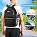 ProCase 20L Ultra Lightweight Packable Backpack Foldable Durable Water Resistant Travel Hiking Daypack Nylon Shoulder Bag for Outdoor Camping Cycling Gym –Black