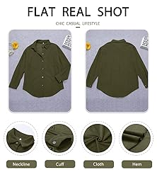 ZOLUCKY Womens Casual Corduroy Shacket Jacket