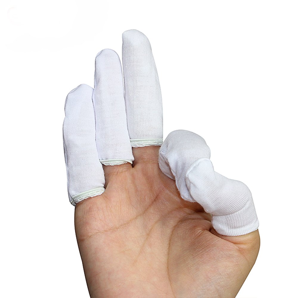 Nacpy Protective Anti Static Finger Cots Fabric Fingertips Gloves