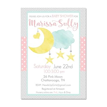 Amazon Com Set Of 12 Personalized Baby Shower Invitations And Amazon Com Set Of 12 Personalized Baby Shower Invitations And