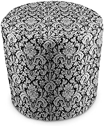 Stratford Home Eco Friendly Outdoor Decorative Pouf Ottoman (Valencia Domino) Made in America