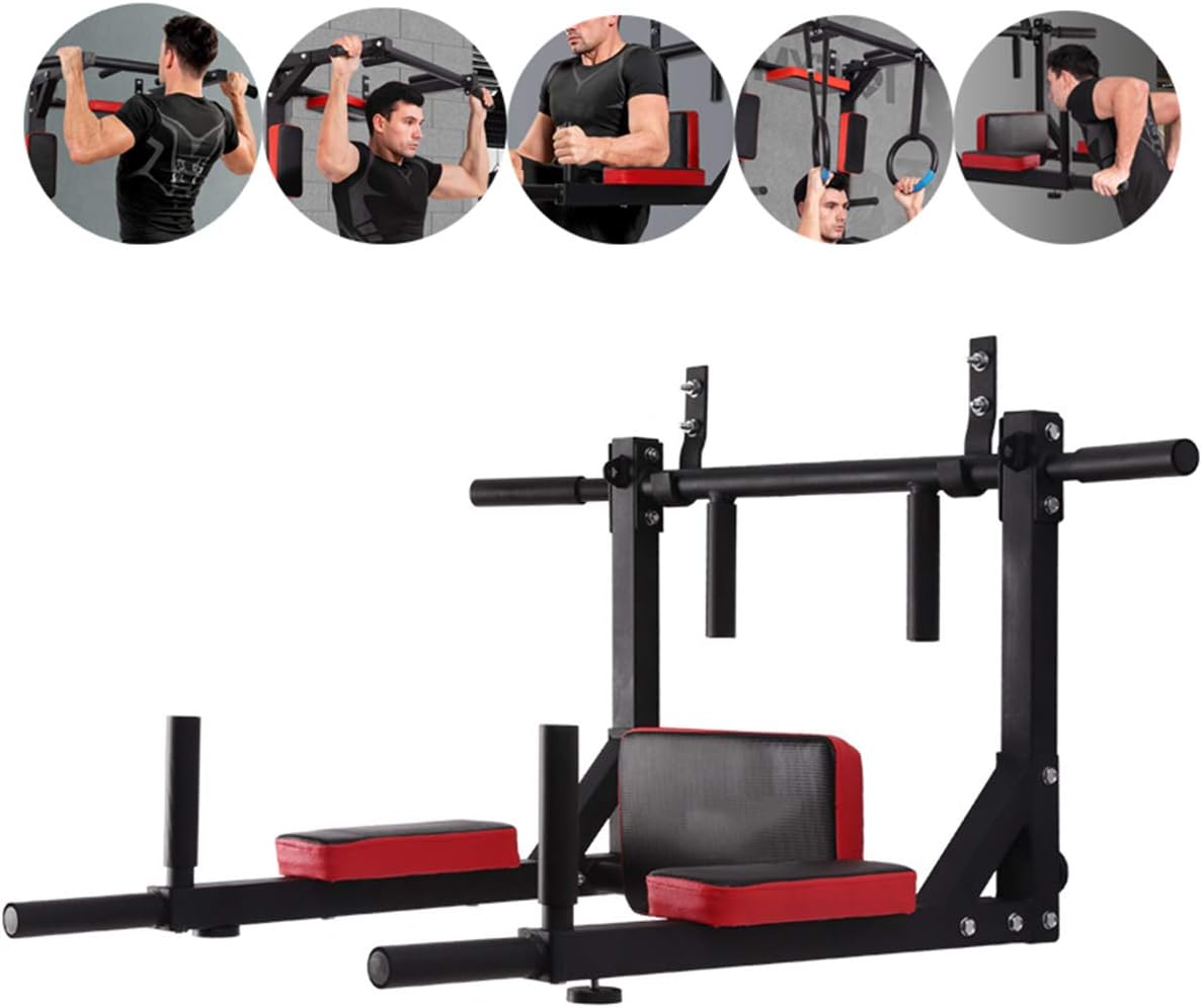 Grist CC Chin Pull Up Bar, Mutifunction Removable Dip Station with Countless Pull-Up Exercise Incl for Gym Fitness Exercise Bodybuilding