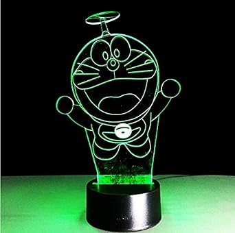 3d led night light cat doraemon