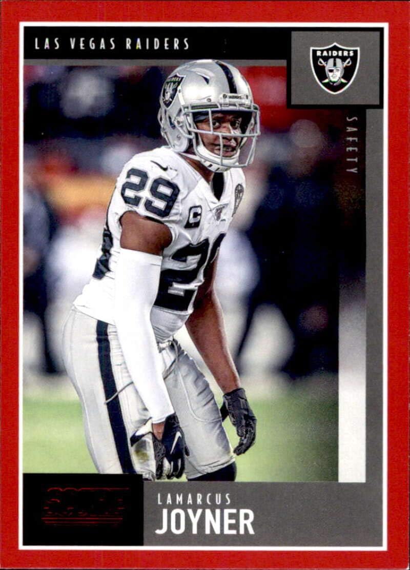 raiders football score on Amazon Com 2020 Score Red 162 Lamarcus Joyner Las Vegas Raiders Football Card Collectibles Fine Art