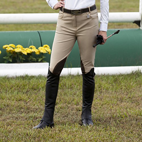 Huntley Equestrian Riding Pant with Back Snap Pockets, Beige, 30