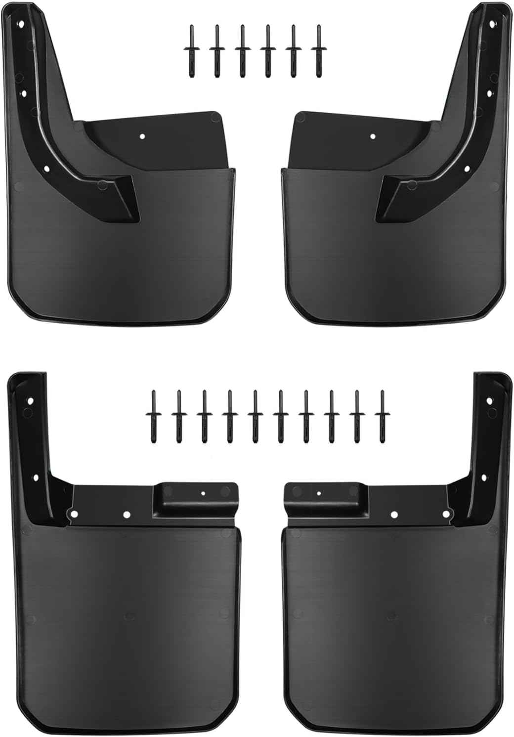 SMALLFATW Compatible with 18 19 20 Jeep Wrangler JL JLU Strong NO-Drill Mud Guard 4pcs Upgrade Mud Flaps Splash Guards Front and Rear Fender Flares (Matte Black)