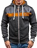 Modfine Men's Long Sleeve Zip-Up Casual Fleece Hoodie Coat Sweatshirt Jacket
