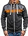 Modfine Men's Long Sleeve Zip-Up Casual Fleece Hoodie Coat Sweatshirt Jacket