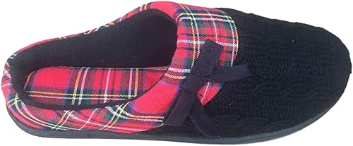 tartan mule slippers