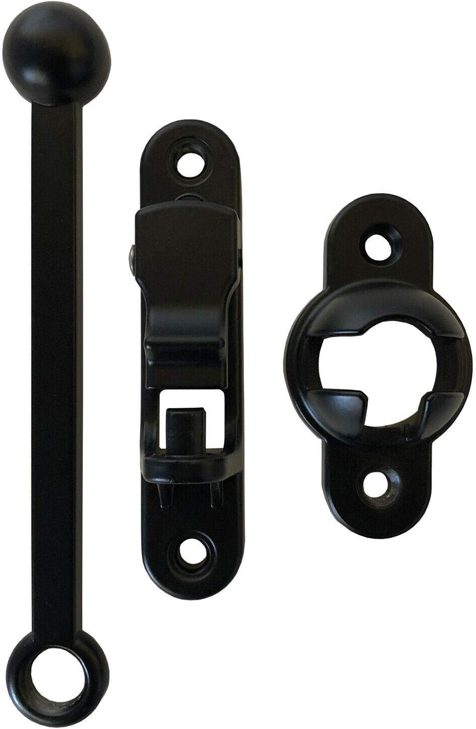 Cargo Trailer Rv Ball Socket Door Holdback 4" Black Power Coated Aluminum Non Corrosive