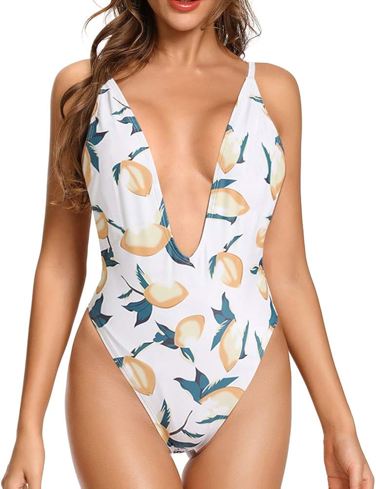 high cut one piece swimsuit amazon