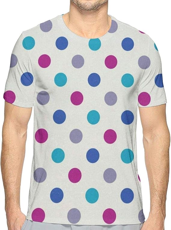 Amazon Co Jp Tシャツ メンズ 半袖 レトロな水玉柄 新品 春 夏 人気 快適 薄手 通気 吸汗速乾 ベーシック クルーネック おおきいサイズ ゆったり カジュアル 服 ファッション小物