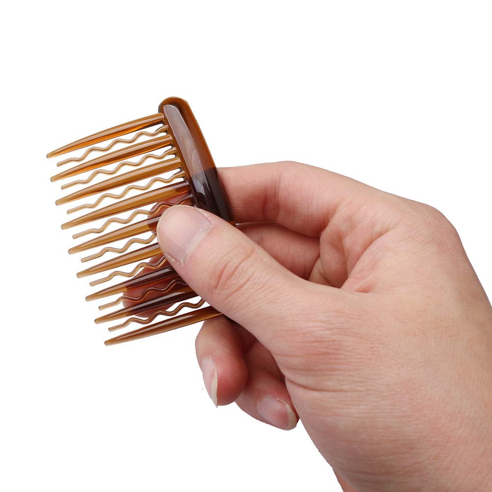 SUMAJU 12 Pcs Hair Combs for Women, Portable Side Comb Hair Accessories Plastic Teeth Hair Side Combs, Wavy Teeth Hair Comb for Fine Hair (4 Colors) : Beauty