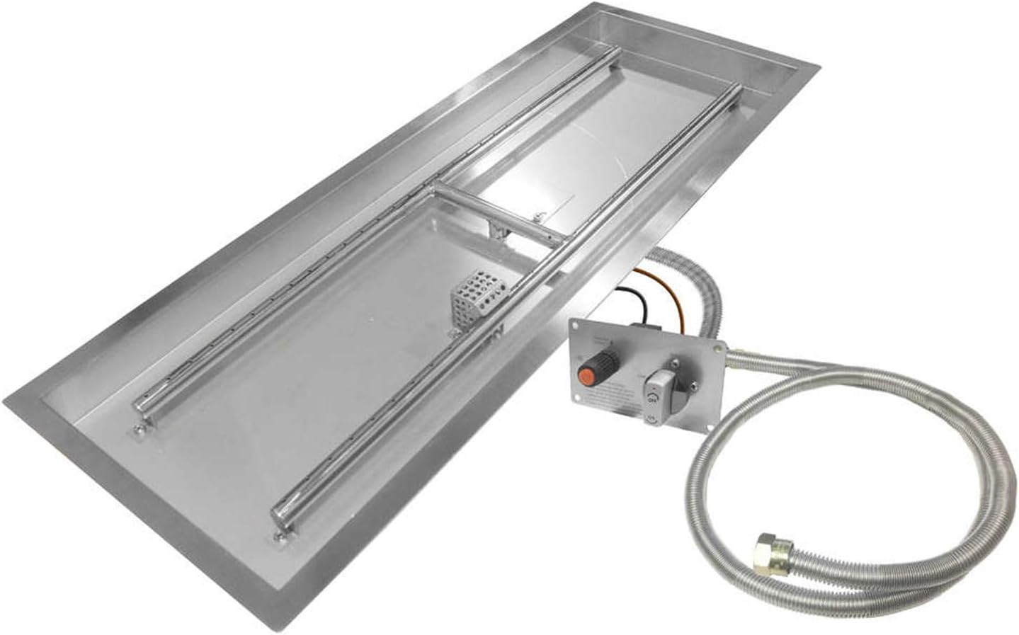 Amazon Com Firegear Spark Ignition Gas Fire Pit Burner Kit Lof 30lhtmsi N Linear Trough Pan With H Burner 30 Inch Natural Gas Garden Outdoor