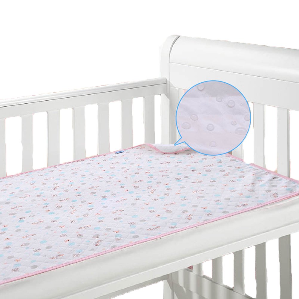 MonvecleBaby Infant Waterproof Cotton Changing Pads Washable Resuable Diapers Liners Mats Forest 40" x 28"