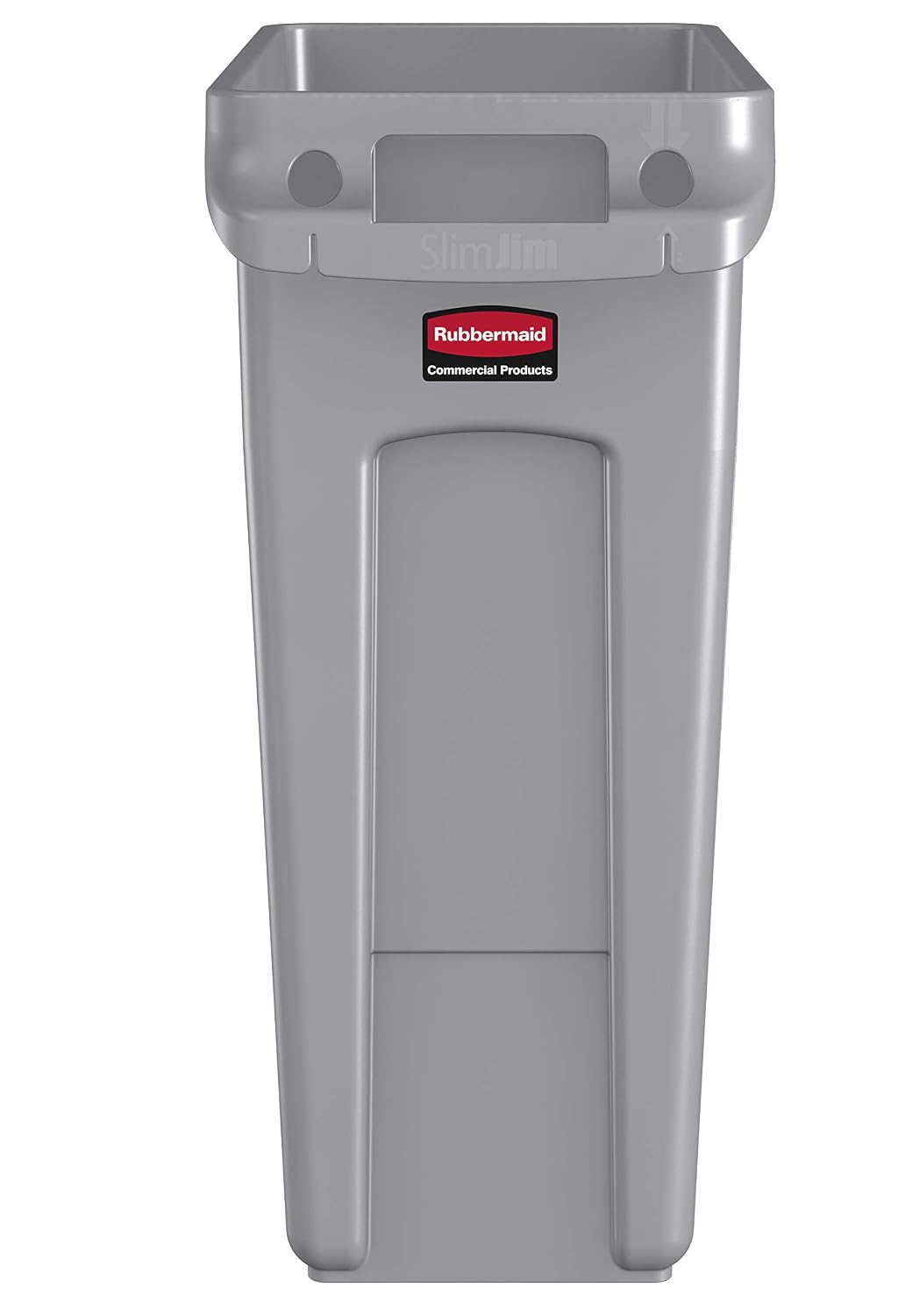 Rubbermaid Commercial Products Vented Slim Jim Waste Receptacle Bin 60 Litre Grey 1971258 - Image 3