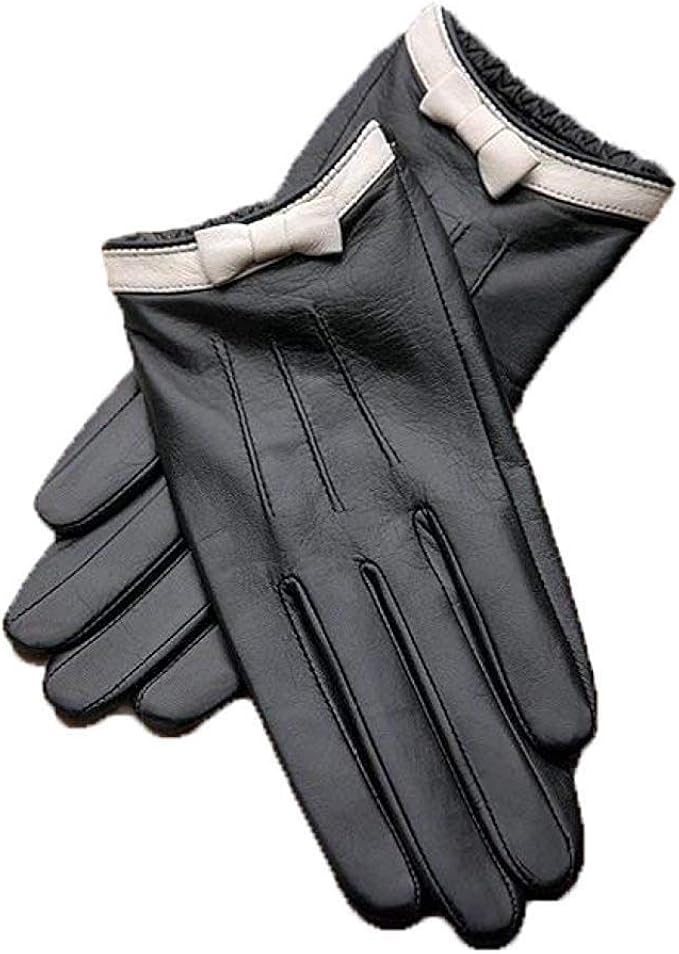 Ladies Gloves Winter Warm Simple Fashionable Leather Classic Gloves