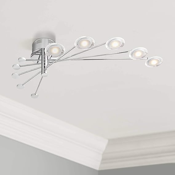 Amazon Com Cressida 36 1 4 Wide Adjustable Chrome Led Ceiling