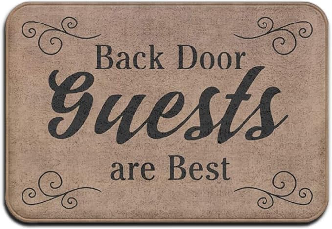 Alfombra de área Los invitados de la puerta trasera son los mejores