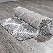Indoor Moroccan Trellis Design Jute Back 2x5 Soft Shag Runner Rug for Hallway, Entryway, Kitchen, Living Room, Bedroom, Bathroom, 2' x 5', Gray