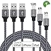 Xcords(TM) 3Pack 3ft 6ft 10ft iPhone Lightning to USB Syncing and Charging Cable Data Cord for iPhone 7/7 Plus/6/6 Plus/6s/6s Plus /5/5s/5c/SE/iPad/iPod and more(Black)