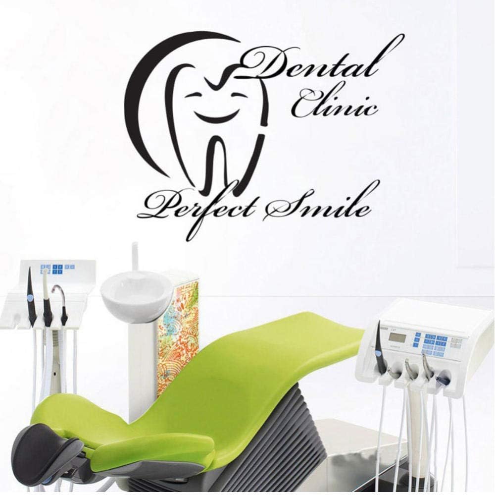 cvccatg Stomatology Wall Decal Dental Clinic Care Dentist Logo Tooth Vinyl Sticker Decorations for Office Dentist Custom Decor 57X76Cm
