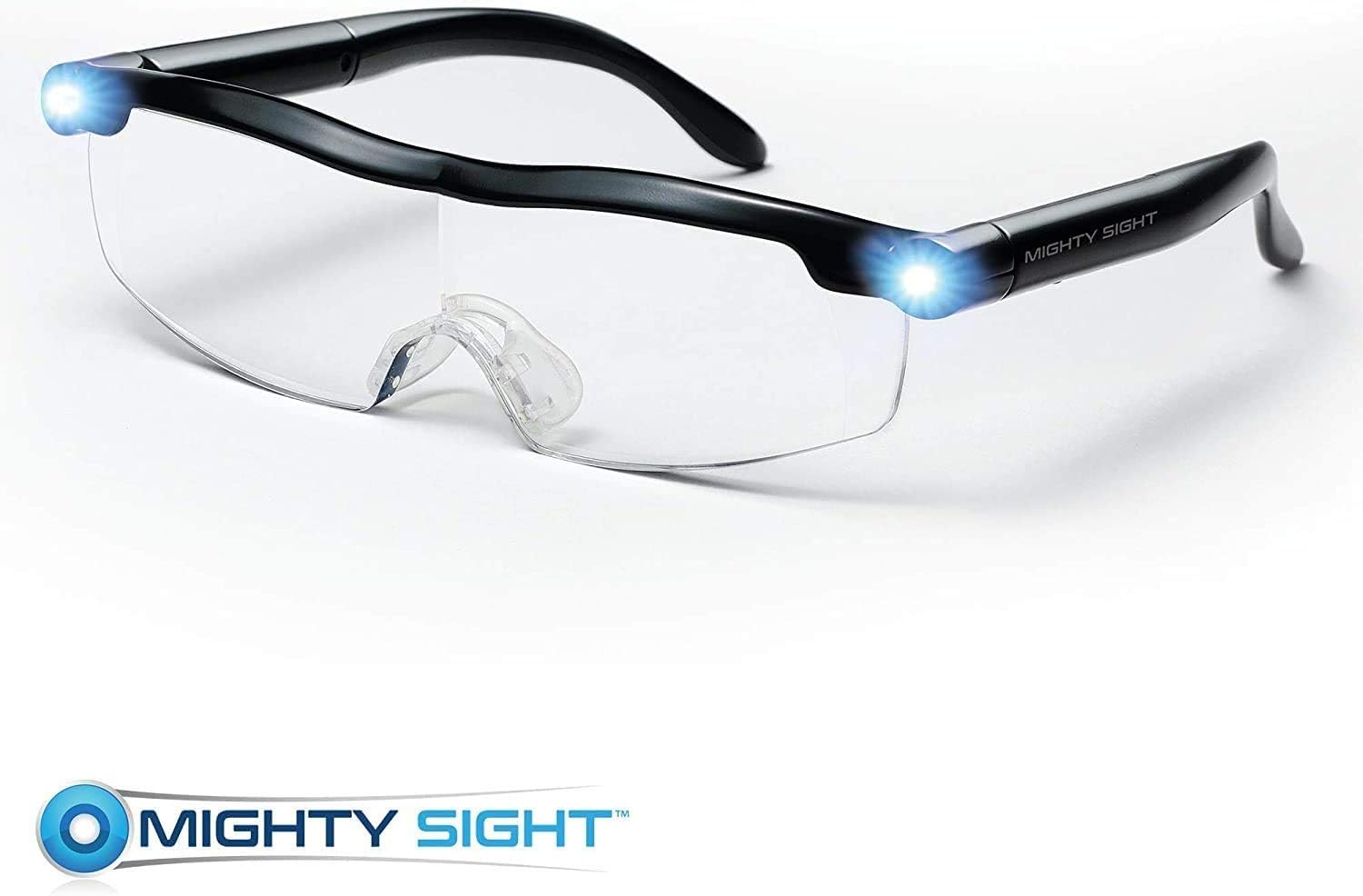 Mighty Sight Magnifying Glasses with LED Light & Travel Case - Great Eyeglasses for Readers, Women, Men, Kids - Use for Close Work or Reading Small Print & Labels - As Seen on TV: Health & Personal Care