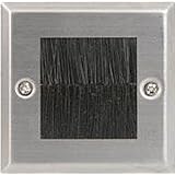 AV:LINK 122.270 Single Steel Brush Wallplate