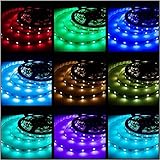 Rxment RGB LED Strip Lights with Remote 5 Meter 16.4 Foot 5050 RGB 150LEDs Full Kit, Blue LED Light Strip, LED Lights Strip, LED Night Light, LED Rope...