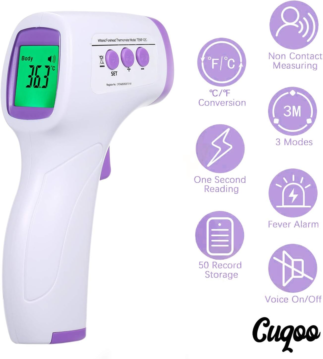 CUQOO Powerful 2KW Upright Heater with 2 Heat settings & Cool Function, White - Image 3
