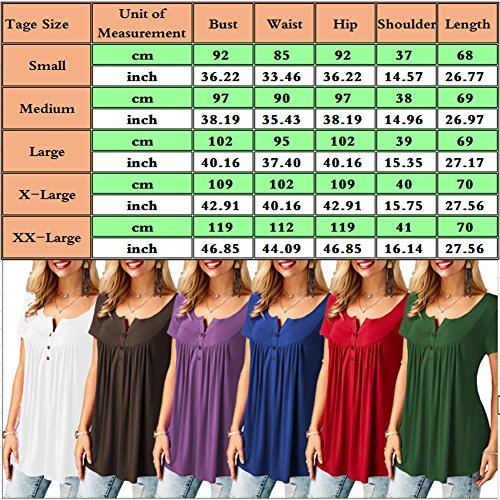Neitade Women Shirts and Blouses Short Sleeve Tunic Tops For Leggings Plus Size Grey XL - Thumbnail 3