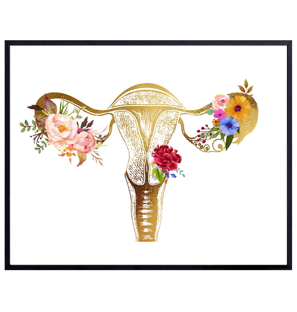 Female Anatomy Fertility Wall Art Unique Gift for Women