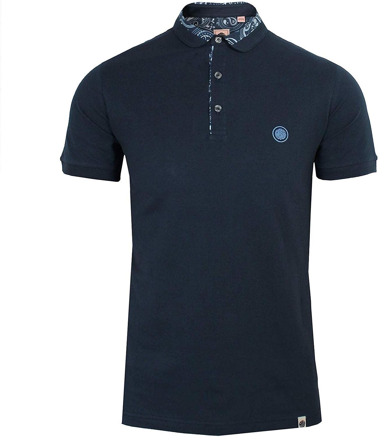 Pretty Green Paisley Collar Navy Polo Shirt: Amazon.co.uk: Clothing