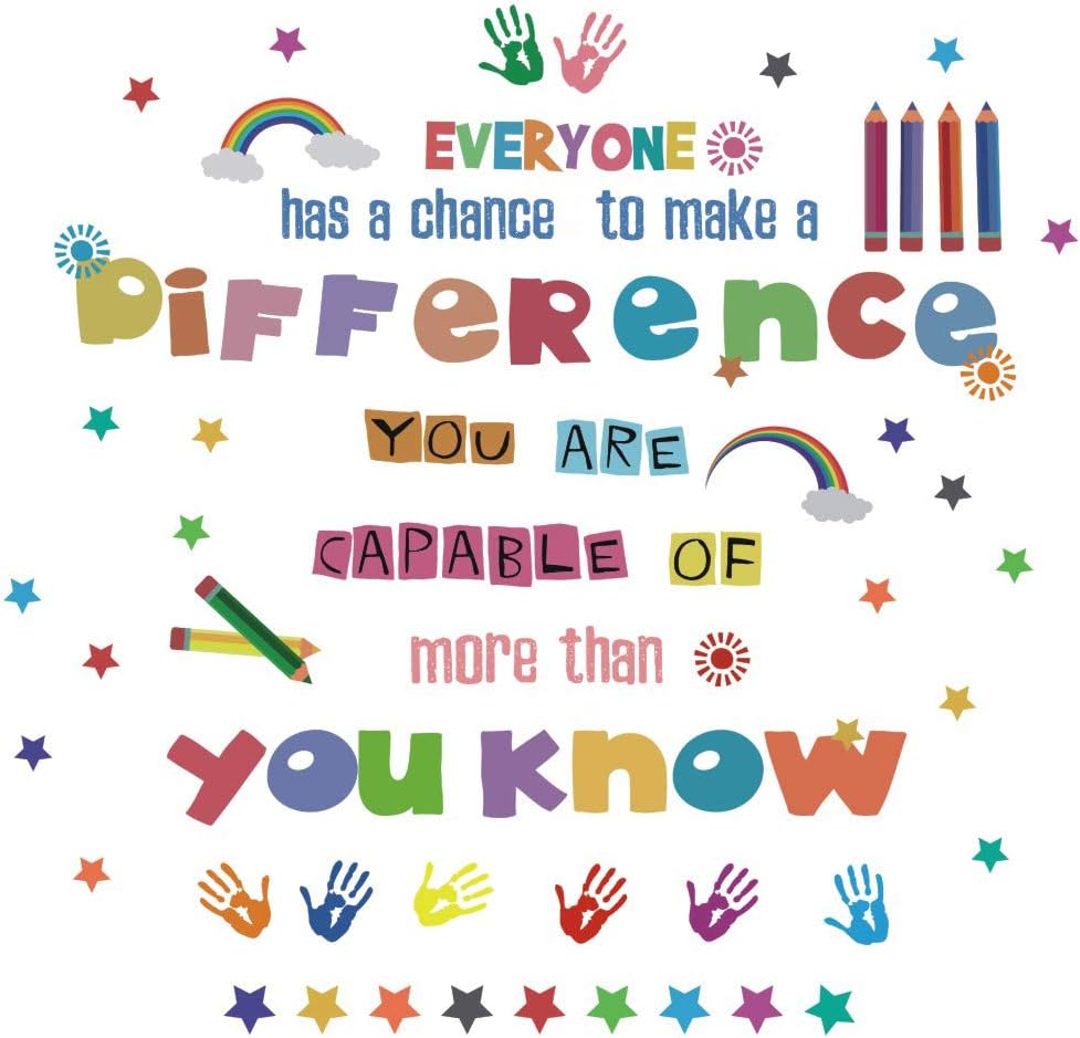 Motivational Classroom Quotes Decor Colorful Art Word Wall Sticker