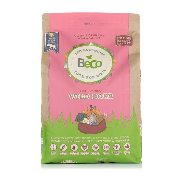 Beco Dog Food Wild Boar with Broccoli and Pumpkin 6kg Natural Grain Free Ethical Dog Food