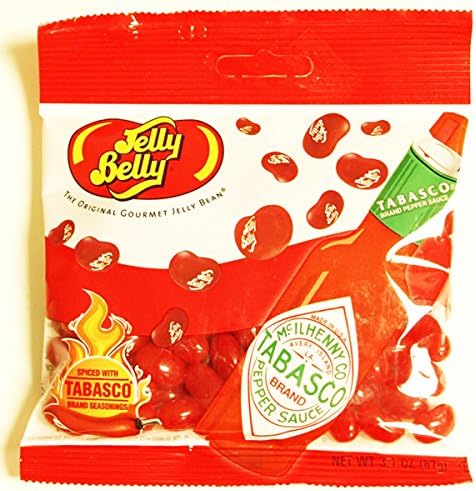 Jelly Belly Jelly Beans - Tabasco Flavor - Made with Real Peppers