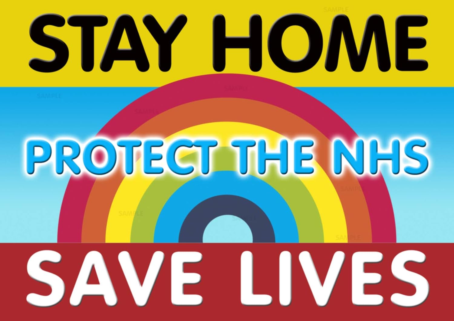 STAY HOME PROTECT THE NHS SAVE LIVES Poster/Print/Sign ENVIRONMENTAL