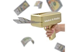 JALAROMA Make It Rain Toy Gun Paper Shooter Gun for Party Game Toy Gun with 100 Paper 200pcs for Fun Surprise for Christmas, Halloween, Birthday Parties, Weddings Night Club