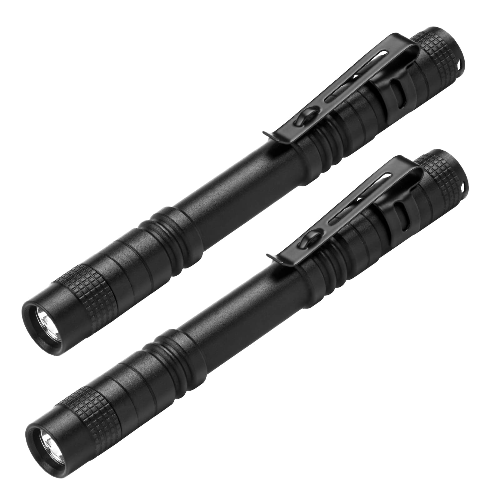 flintronic Pocket LED Torch Light Flashlight, 2pcs Pen Light Tactical Flashlight, Mini Portable, Waterproof, Anti-Skid wear, 200 Lumens for Household, Workshop, Inspection, Work, Repair